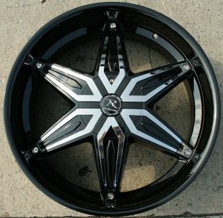 Draco KR11 22 Black Rims Wheels Maxima 94 Up 22 x 8 5 5H 35
