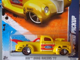 Hot Wheels 2011 Drag Racers Series 40 Ford Pickup Truck New Yellow 127