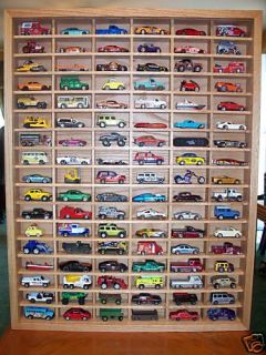 102 Car Display Case 1 64 Matchbox Hotwheels HO All Solid Oak