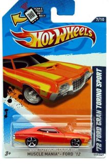 2012 Hot Wheels Muscle Mania Ford 117 1972 Ford Gran Torino Sport