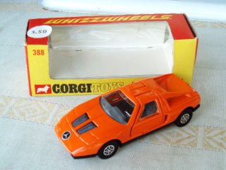 Corgi 1970 Mercedes Benz C111 Whizz Wheels Orange Diecast Racecar w