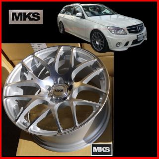 MKS 18x8 5 9 5J 5x112 Staggered Concave Wheels M Benz C250 C300 C350