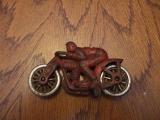 Cast Iron Hubley Motorcycle with Metal Wheels Indian Very RARE