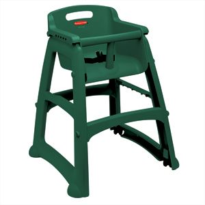 Green Sturdy Chair Restaurant High Chair Without Wheels