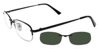 New Half Rim with Polarized Clip on Sunglasses Eyeglasses Frame RX