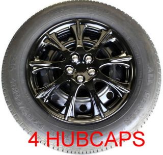 15 ABS Ice Black Hubcaps Wheel Covers Fit 15 Rims