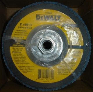 Dewalt DW8380H 6 x 5 8 11 Zirconia 40 Grit Flap Disc