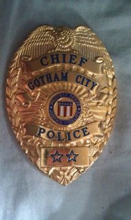 Batman Movie Prop Gotham City Chief Badge