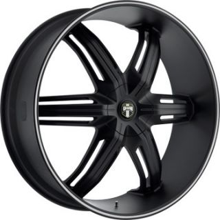 Wheel Set 22x9 5 Black with Groove Rims for rwd 5 6 Lug 22inch