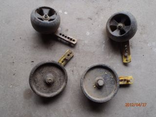 John Deere 318 Garden Tractor Deck Guide Wheels and Arms Casters