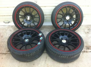 BMW 18 Wheels New Black with Red Stripe Motorsport BMW 318 320 325 330