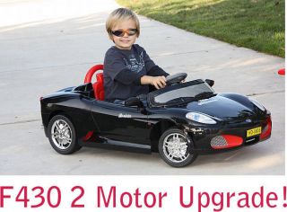 F430 Car 2 Motors Upgrade Power Kids Ride on Wheels Blk