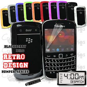 Bumper Rim Case Cover for Blackberry Bold BB 9900 Free Screen