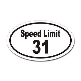 Speed Limit 31 Euro Oval Sticker v2 for $4.25