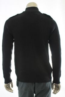 Kenneth Cole Reaction New Black Men Sweater Button Up Wool Cardigan