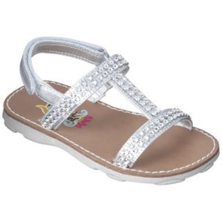 Toddler Girls Rachel Shoes Jadyn Sandals   Silver 8