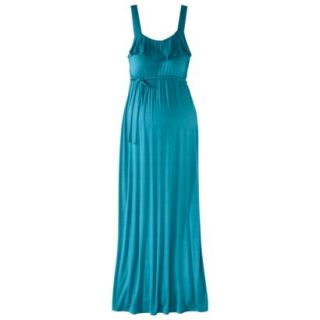 Liz Lange for Target Maternity Sleeveless Ruffled Maxi Dress   Turquoise XXL