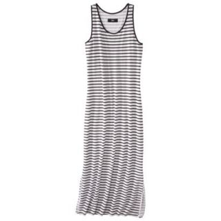 Mossimo Womens Knit Maxi Dress   Black/White Stripe S