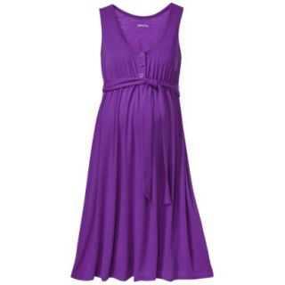 Merona Maternity Sleeveless Side Tie Dress   Purple XS