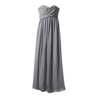 TEVOLIO Womens Satin Strapless Maxi Dress   Cement Gray   12