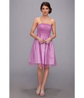Donna Morgan Strapless Tulle With Rouched Bodice Womens Dress (Pink)