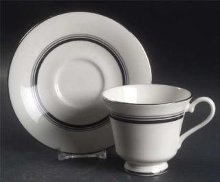 Royal Doulton Eternity Flat Cup & Saucer Set, Fine China Dinnerware   Bone China