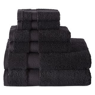 JCP Home Collection JCPenney Home 6 pc. Towel Set, Black
