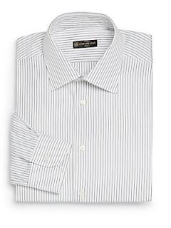 Fine Striped Dress Shirt   Grey White
