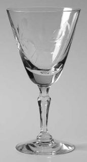 Fostoria Sweetheart Rose Wine Glass   Stem #6092, Cut #877