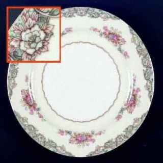 Mikasa Windsor Castle Dinner Plate, Fine China Dinnerware   Green Border,Floral