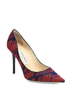 Jimmy Choo Amber Woven Leather Pumps