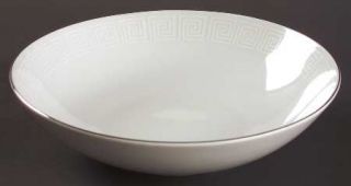 Mikasa Tuscan 9 Round Vegetable Bowl, Fine China Dinnerware   White Greek Key