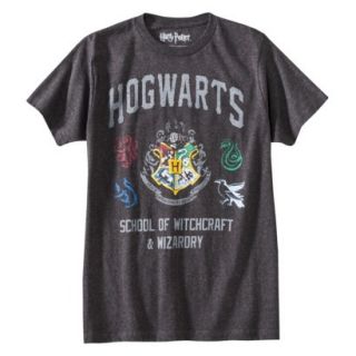 Harry Potter Hogwarts Mens Graphic Tee   Charcoal Heather XXL