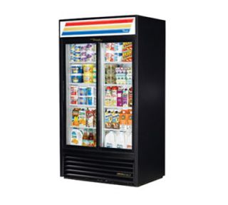 True 43.5 Refrigerated Merchandiser   2 Door, 8 Shelf, LED, 37 cu ft, Black