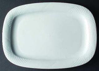 China Pearl Solitaire 14 Oval Serving Platter, Fine China Dinnerware   Raised B