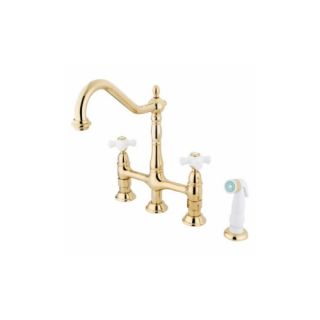 Elements of Design ES1272PX New Orleans Two Handle Kitchen Faucet With Spray