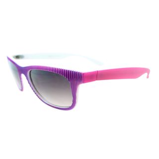 Fantaseyes Womens Culture Shock Two tone Textured Plastic Sunglasses