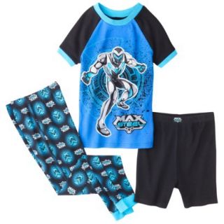 Max Steel Boys 3 Piece Short Sleeve Pajama Set   Blue 4