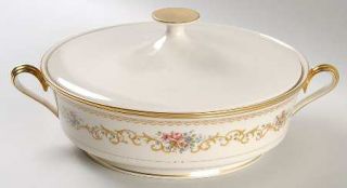 Lenox China QueenS Garden Round Covered Vegetable, Fine China Dinnerware   Tan