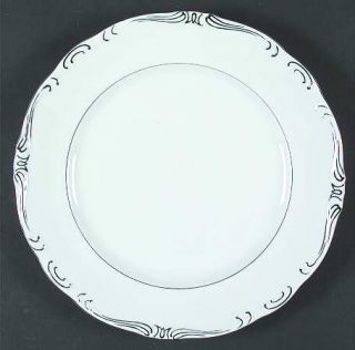 Maruichi Silver Wedding Dinner Plate, Fine China Dinnerware   Platinum Embossed