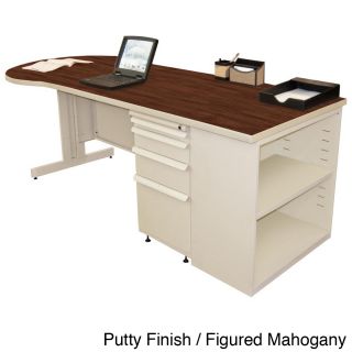 Marvel Zapf Office Desk With Built In Bookcase (87 X 30)