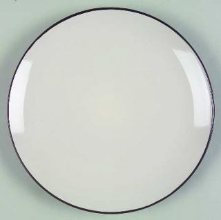 Alfred & Sapota Luna Charcoal Salad Plate, Fine China Dinnerware   Black Outside