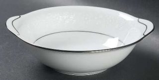 Noritake Buckingham Lugged Cereal Bowl, Fine China Dinnerware   White On White F
