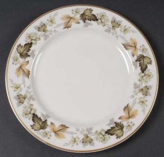 Royal Doulton Larchmont Luncheon Plate, Fine China Dinnerware   Green & Brown Le