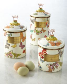 Large Butterfly Garden Canister   MacKenzie Childs