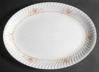 Mikasa Gaylord 16 Oval Serving Platter, Fine China Dinnerware   Swirl Rim,Pink