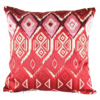 Design Accents Ikat Embroidered Pillow   20L x 20W in.   KSS TI 0041 RED