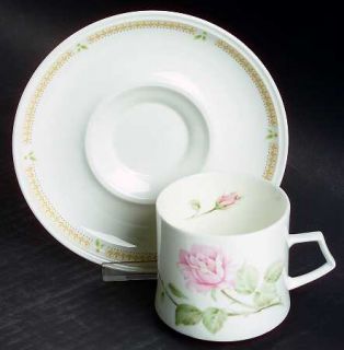 Mikasa NatureS Garden Flat Cup & Saucer Set, Fine China Dinnerware   Flowers Of