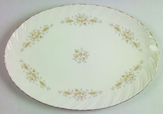 Lenox China Gaylord 16 Oval Serving Platter, Fine China Dinnerware   Yellow Flo
