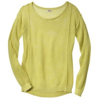 Mossimo Supply Co. Juniors Mesh Sweater   Lemon Chiffon S(3 5)